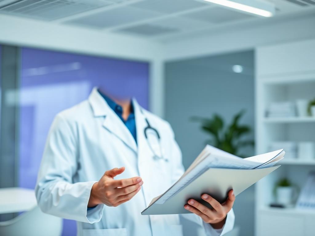 Doctor reviewing research protocols
