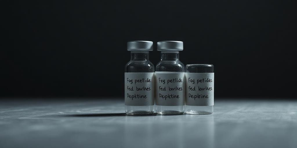 Unlabeled peptide vials representing questionable supplier practices